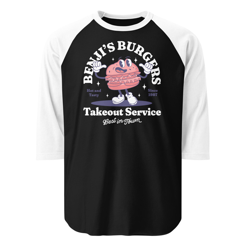 Benji's Burgers - Fast Food Unisex 3/4 Sleeve Raglan Shirt