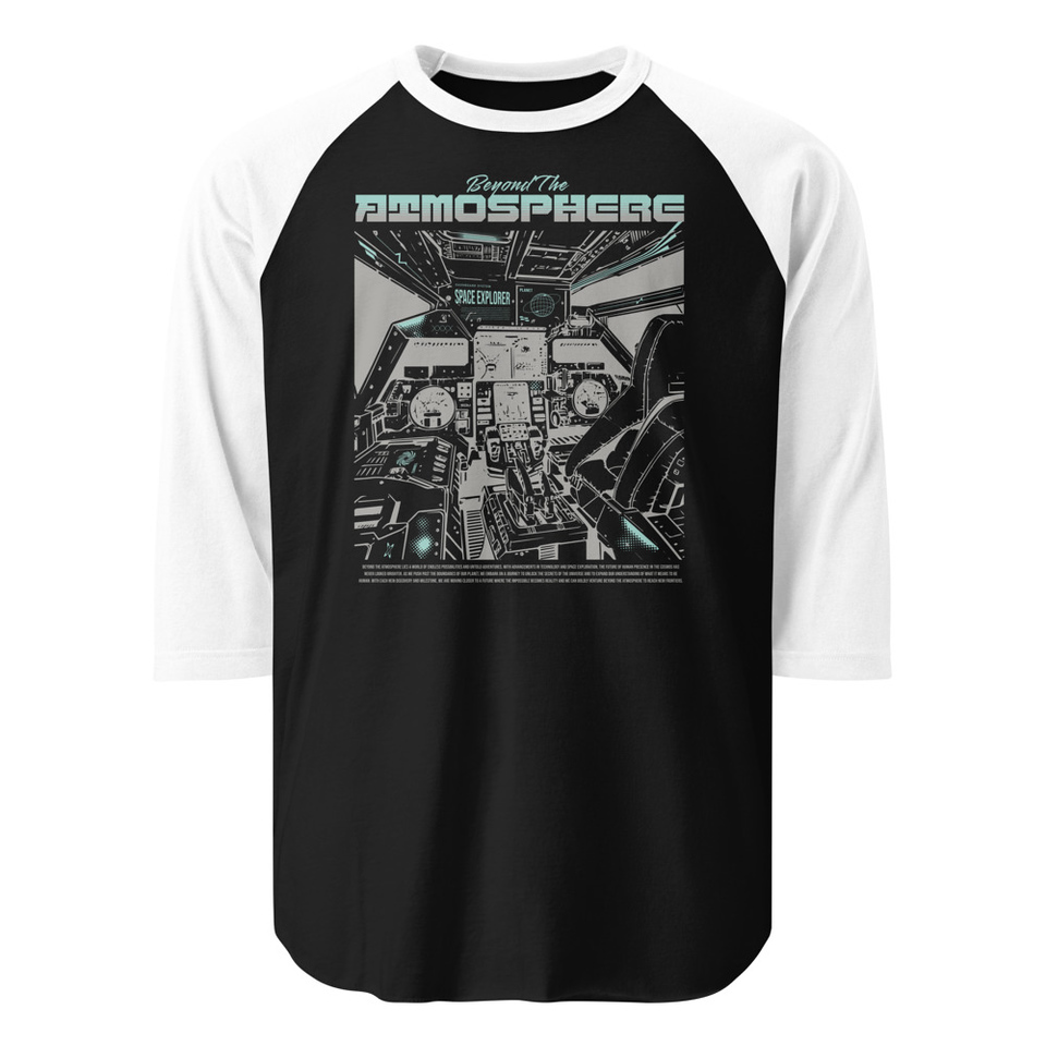 Beyond The Atmosphere Unisex 3/4 Sleeve Raglan Shirt