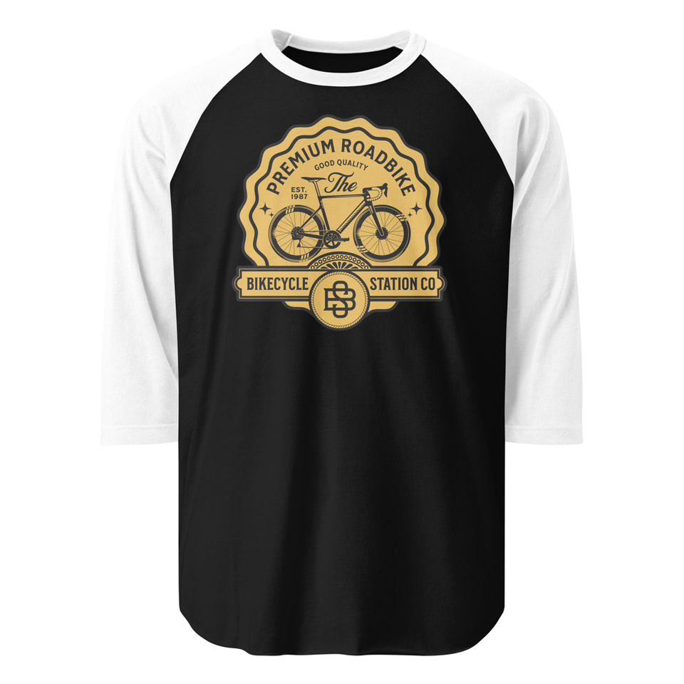 Bikecycle Station Co. - Sports Unisex 3/4 Sleeve Raglan Shirt