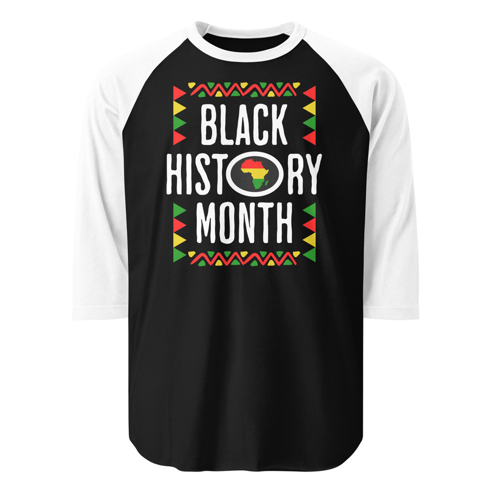 Black History Month - African American Culture Unisex 3/4 Sleeve Raglan Shirt