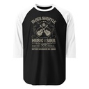 Blues Music from the Soul - Guitar Unisex 3/4 Sleeve Raglan Shirt