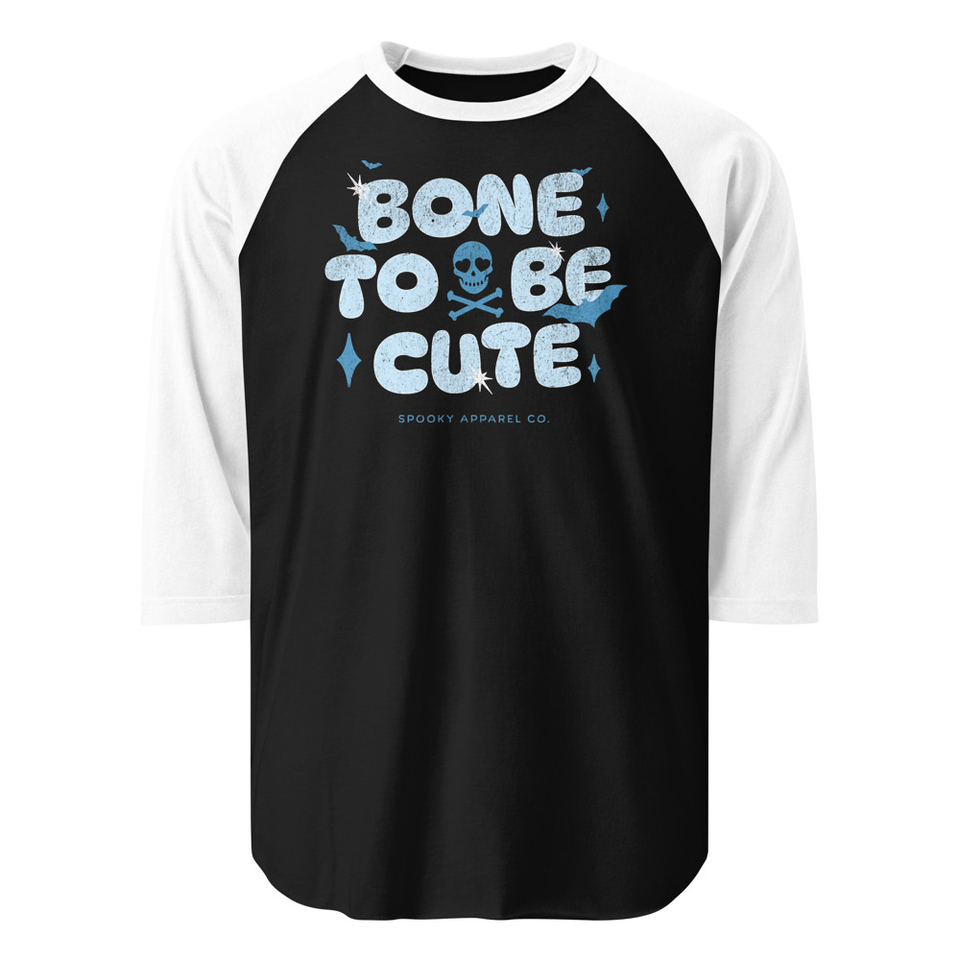 Bone To Be Cute - Halloween Unisex 3/4 Sleeve Raglan Shirt