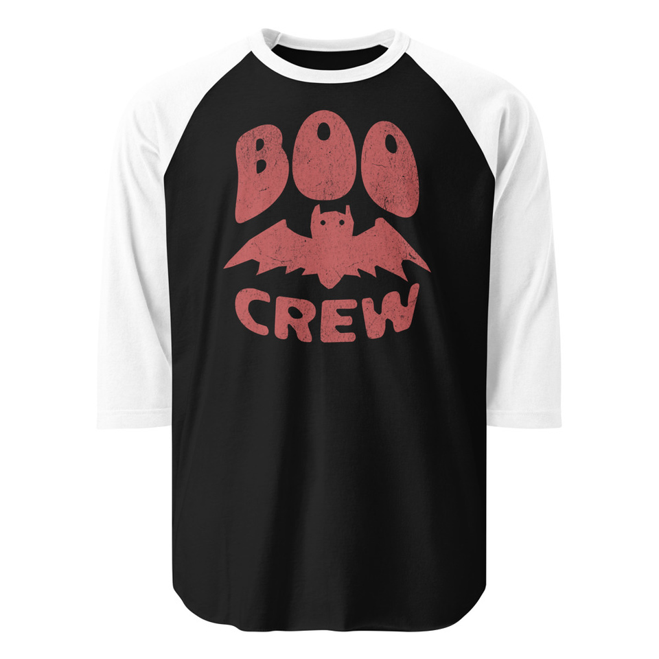 Boo Crew Unisex 3/4 Sleeve Raglan Shirt