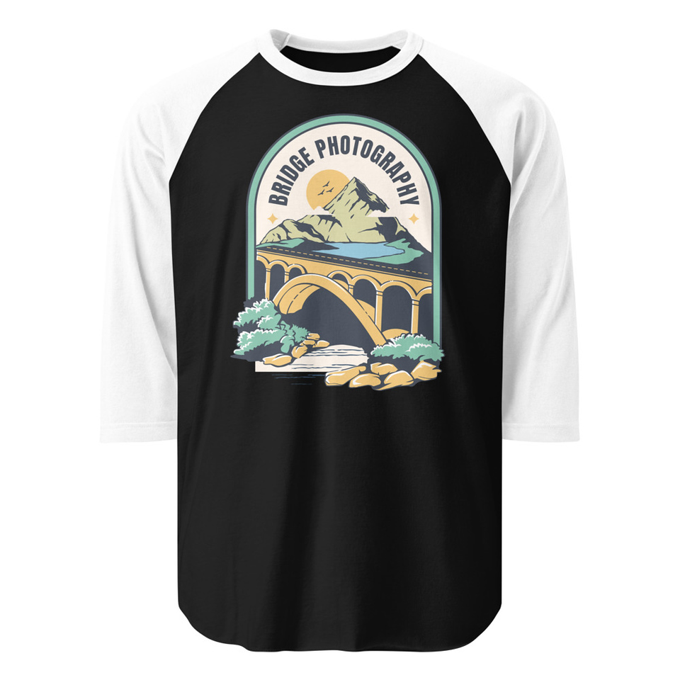 Bridge Photography - Scenic Unisex 3/4 Sleeve Raglan Shirt