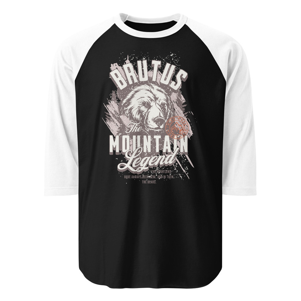 Brutus Mountain Legend Unisex 3/4 Sleeve Raglan Shirt