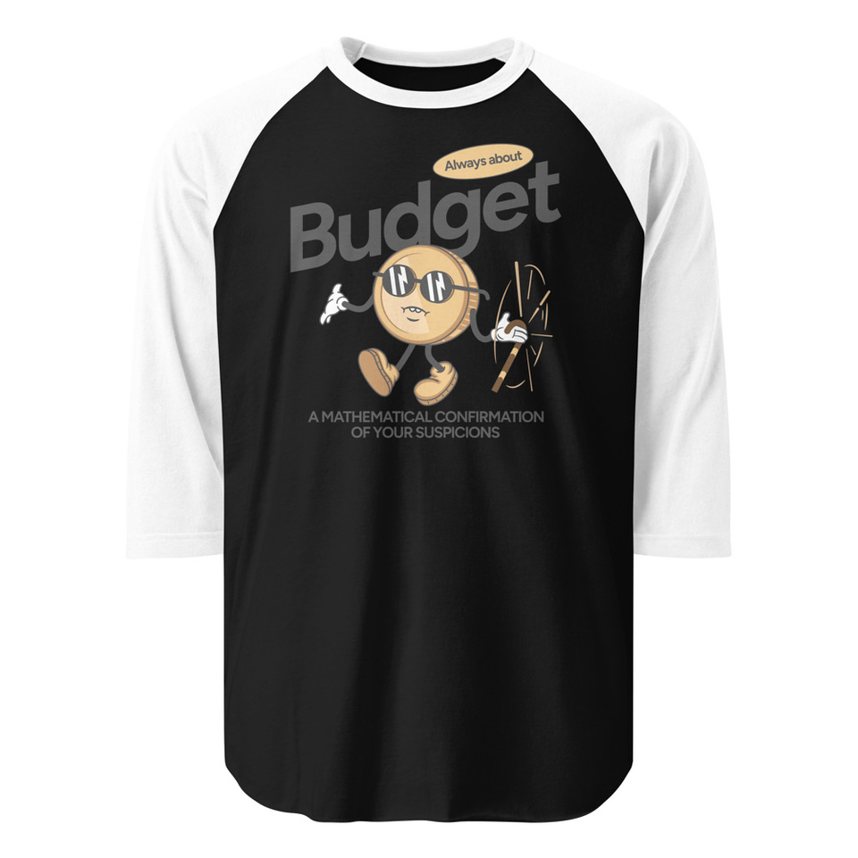Budget Unisex 3/4 Sleeve Raglan Shirt