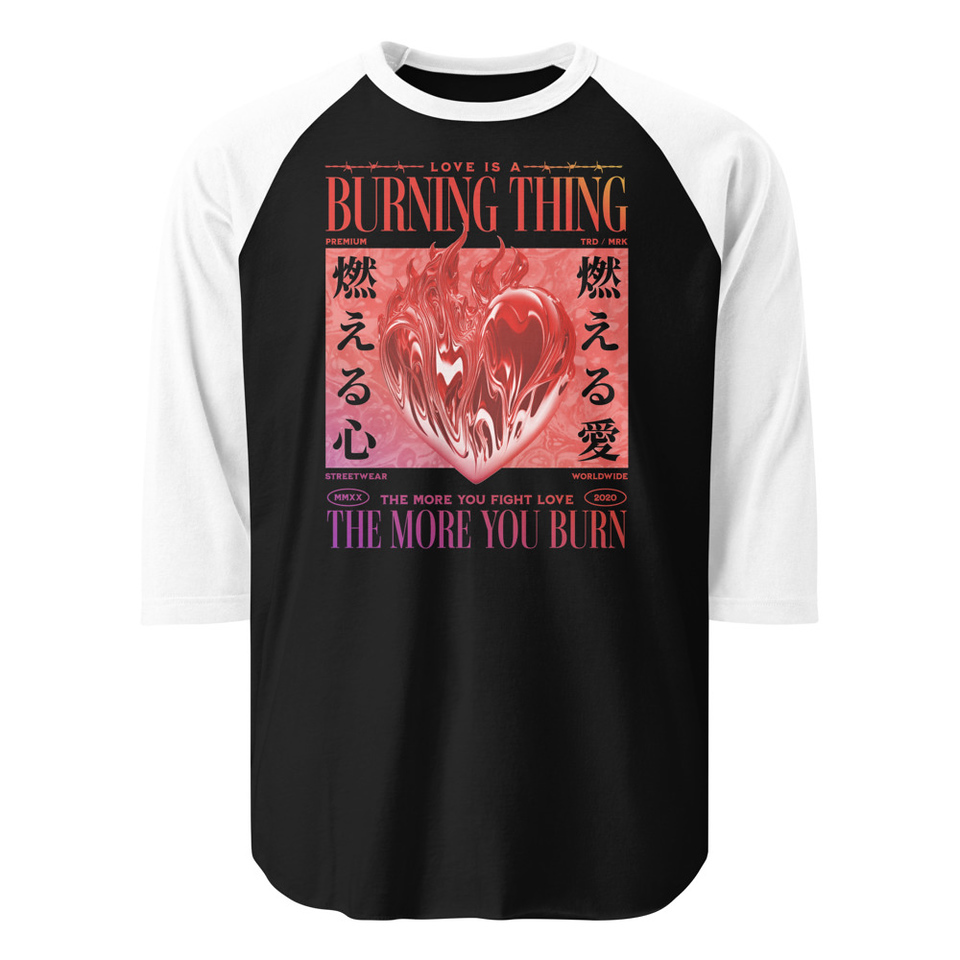 Burning Thing Unisex 3/4 Sleeve Raglan Shirt