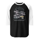 Caffeine Cruisers Unisex 3/4 Sleeve Raglan Shirt