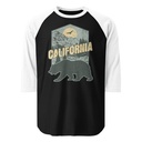 California Bear - Outdoors Wilderness Camping Hiking Unisex 3/4 Sleeve Raglan Shirt
