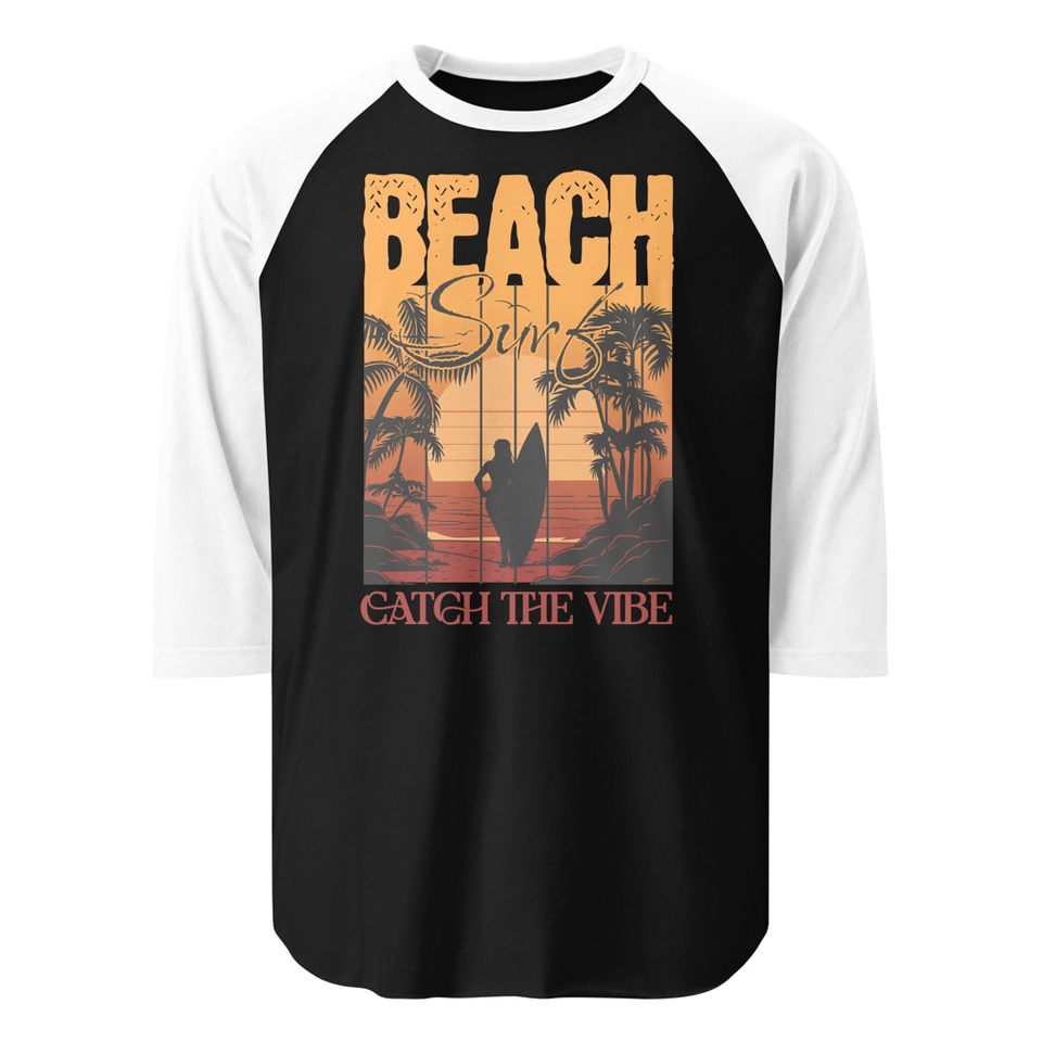 Catch the Vibe Unisex 3/4 Sleeve Raglan Shirt