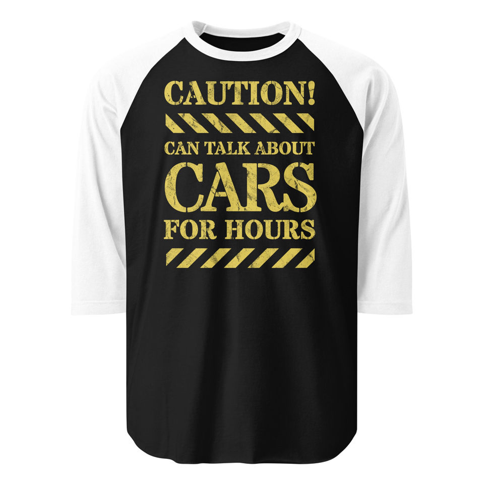 Caution Signs - Yellow Traffic Sign Unisex 3/4 Sleeve Raglan Shirt