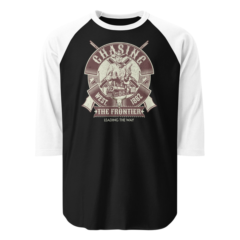 Chasing the Frontier Unisex 3/4 Sleeve Raglan Shirt