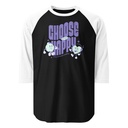 Choose Happy (2) Unisex 3/4 Sleeve Raglan Shirt