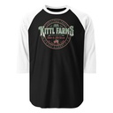 Christmas Tree Farm - Vintage Holiday Badge Unisex 3/4 Sleeve Raglan Shirt