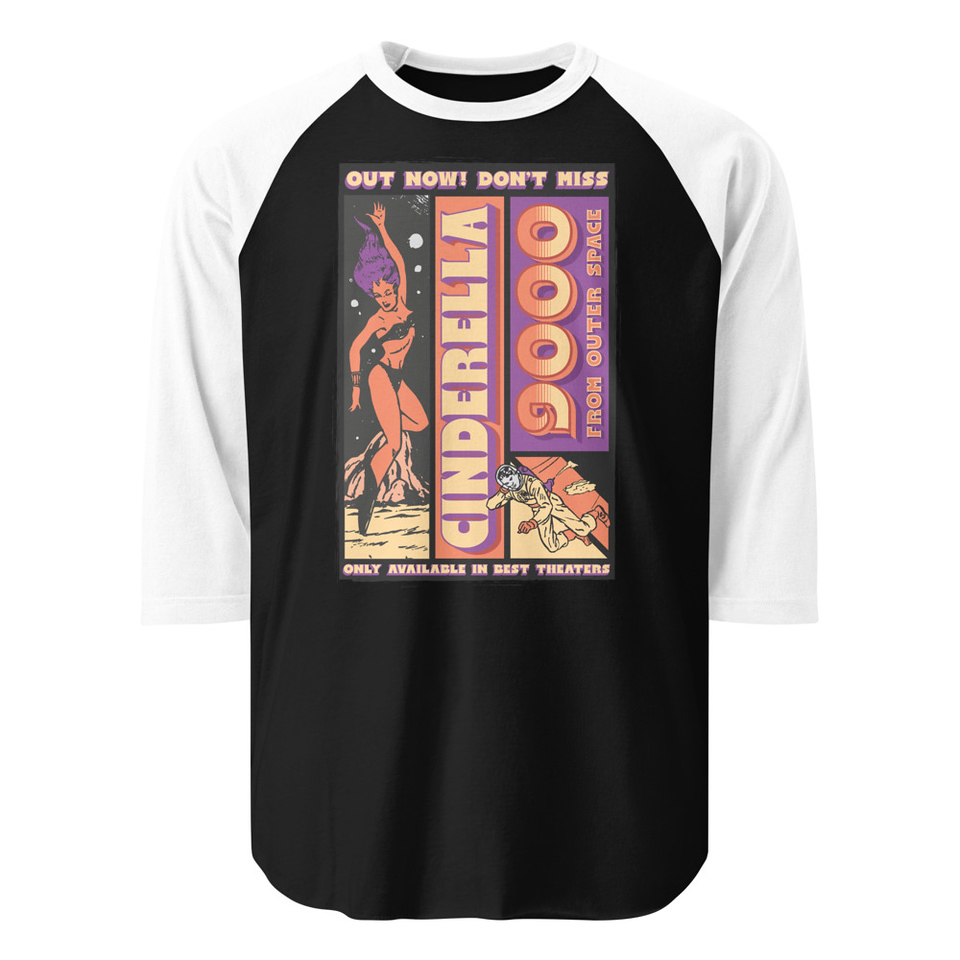Cinderella 9000 - Retro Astronaut Unisex 3/4 Sleeve Raglan Shirt
