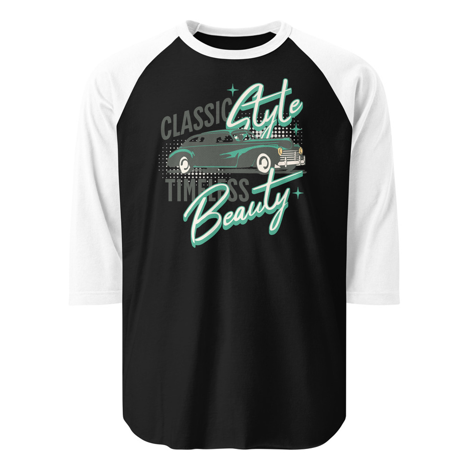 Classic Style Timeless Beauty Unisex 3/4 Sleeve Raglan Shirt