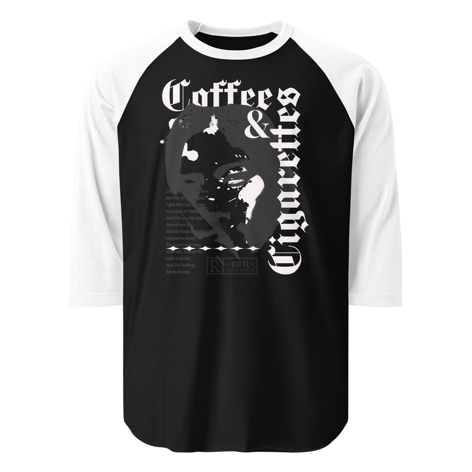 Coffee & Cigarettes Unisex 3/4 Sleeve Raglan Shirt
