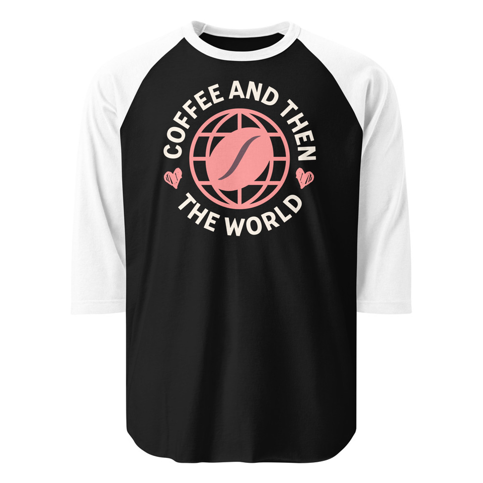 Coffee and Then The World - Earth Unisex 3/4 Sleeve Raglan Shirt