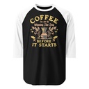Coffee, The art of Winning The Day Unisex 3/4 Sleeve Raglan Shirt