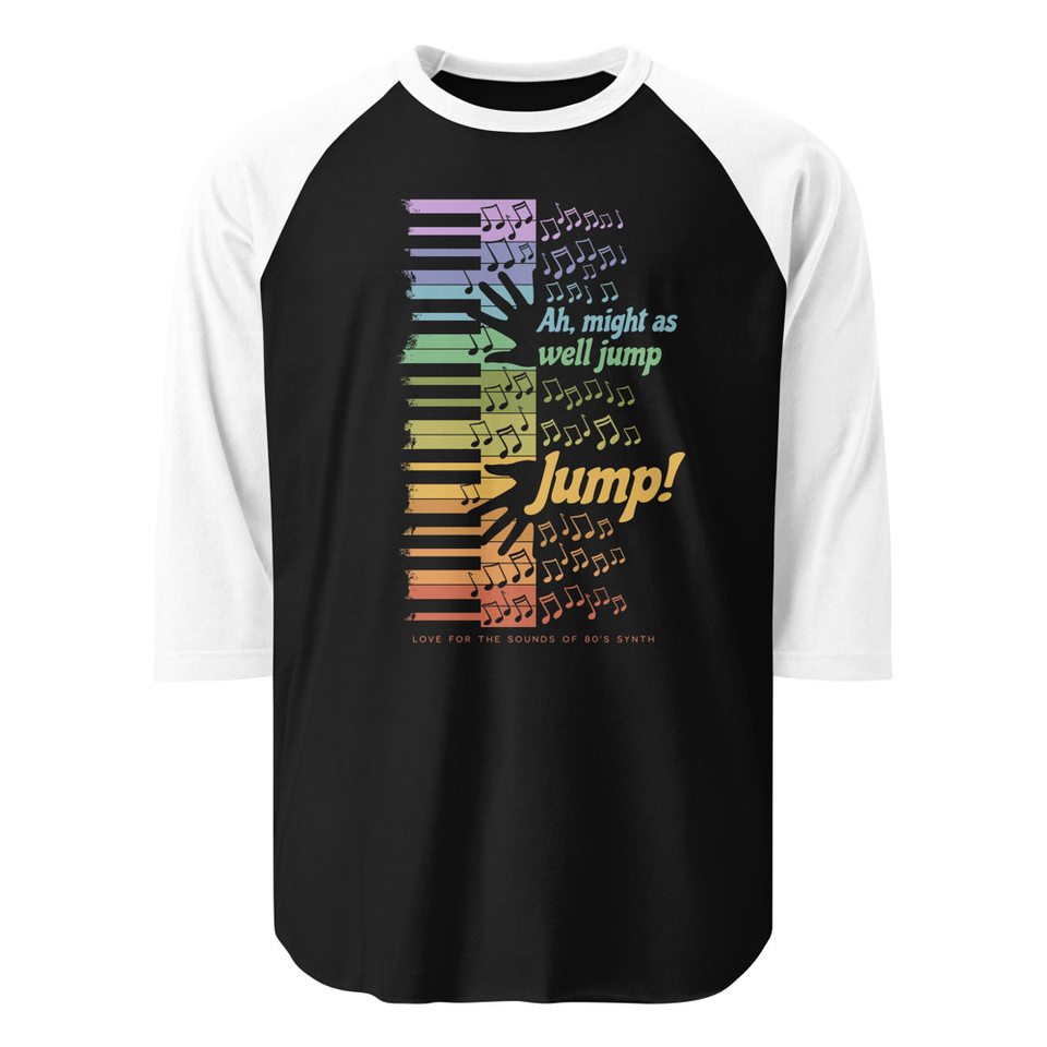 Colorful Retro Keyboard Unisex 3/4 Sleeve Raglan Shirt