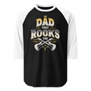 Dad That Rocks You - Electric Guitar Unisex 3/4 Sleeve Raglan Shirt