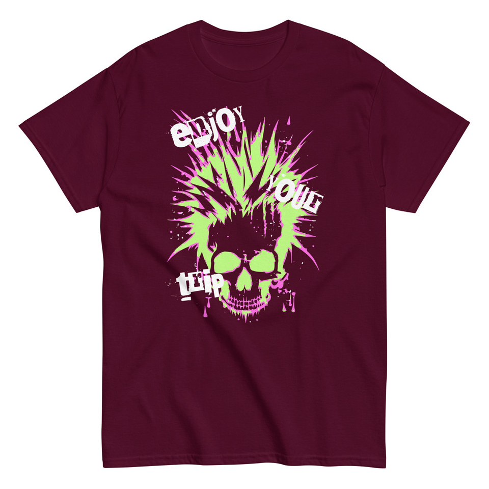 'Enjoy Your Trip' Punk Skull Unisex Classic Tee