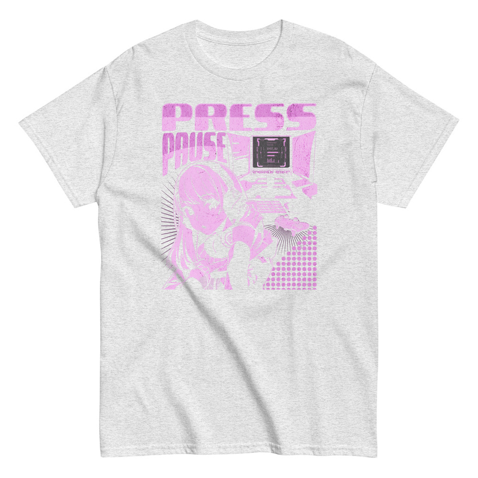 'Press Pause' Anime Gaming Unisex Classic Tee