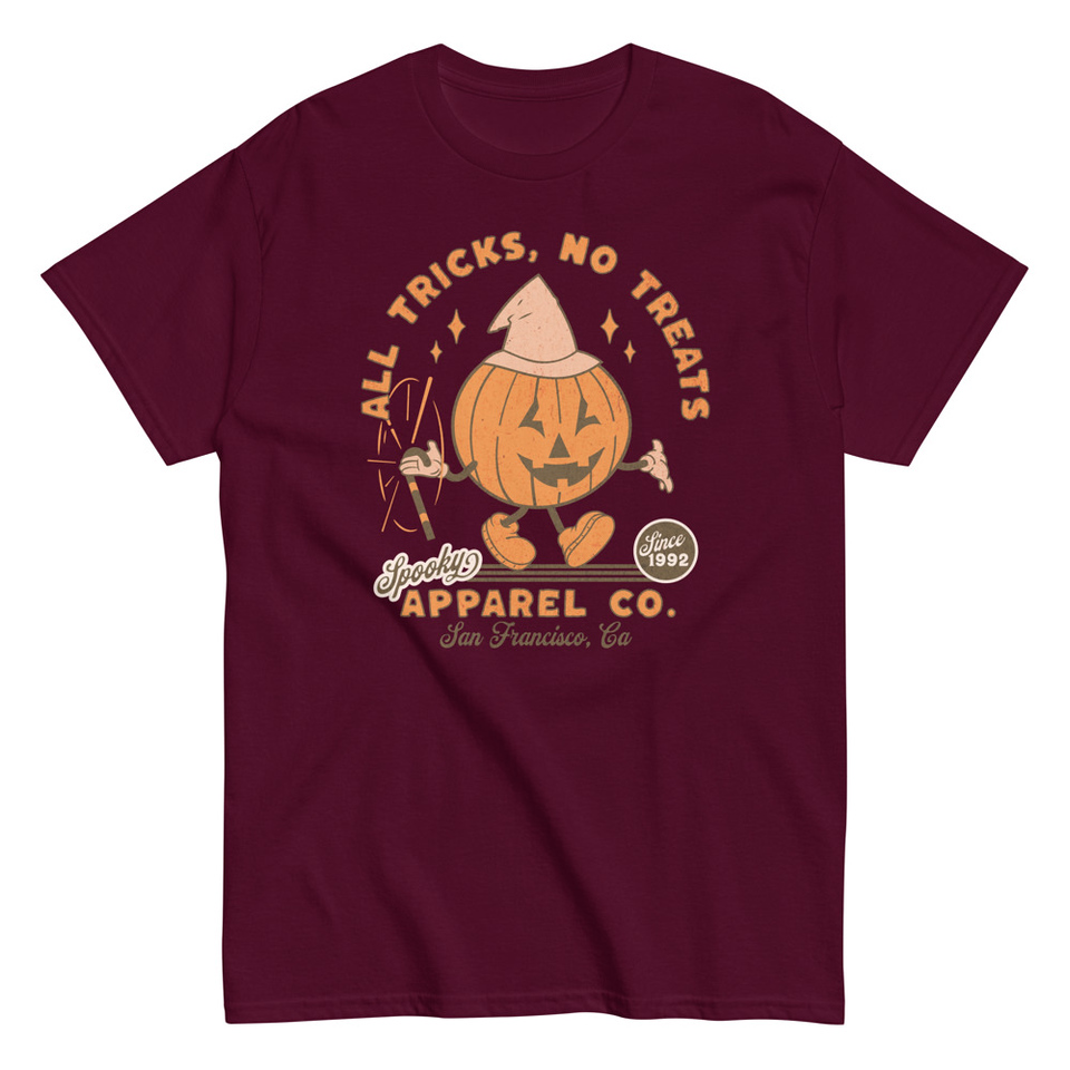 All Tricks No Treats - Pumpkin Mascot Unisex Classic Tee