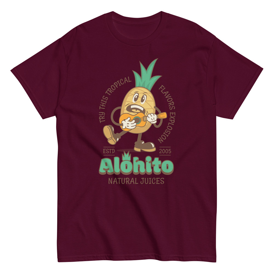 Alohito Natural Juices - Pineapple Mascot Unisex Classic Tee