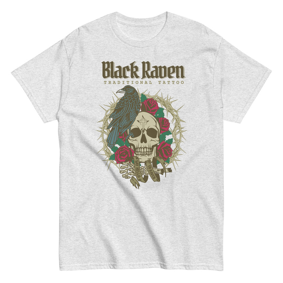 Black Raven Tattoo - Skull & Thorns Unisex Classic Tee