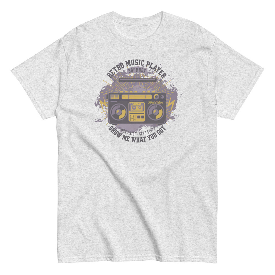 Boombox Music Player - Retro Unisex Classic Tee