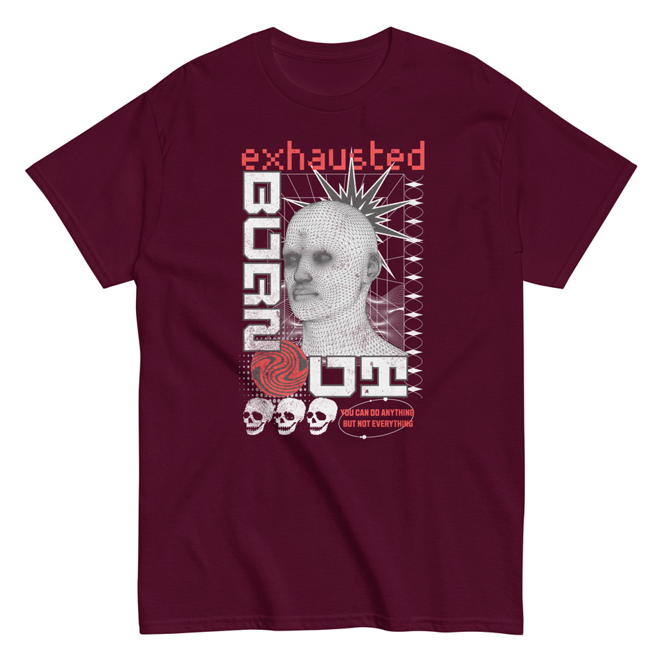 Burn Out - Futuristic 3D Head Unisex Classic Tee