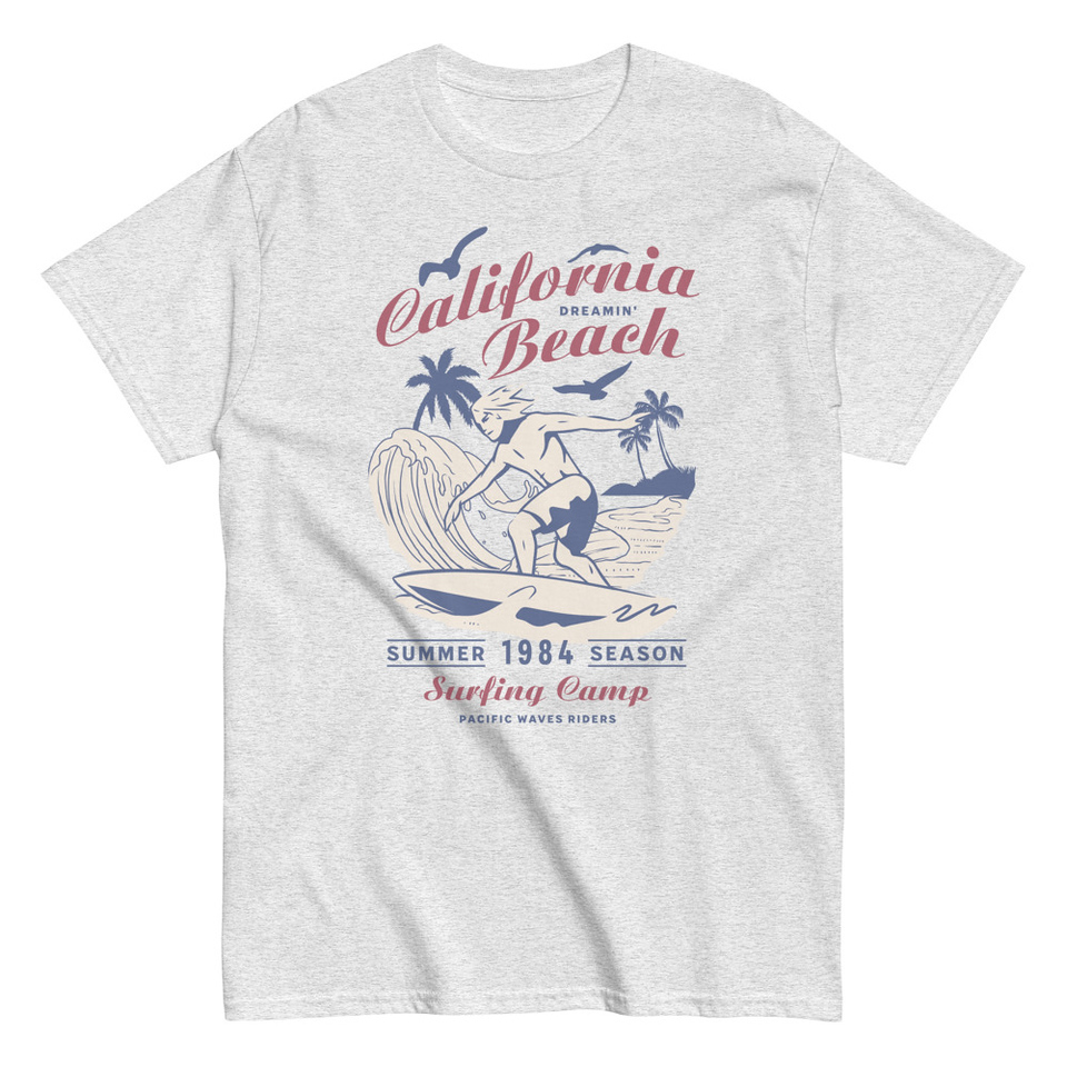 California Beach Surfing Unisex Classic Tee