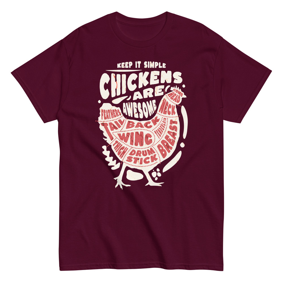 Chickens Are Awesome - Butcher Cuts Unisex Classic Tee