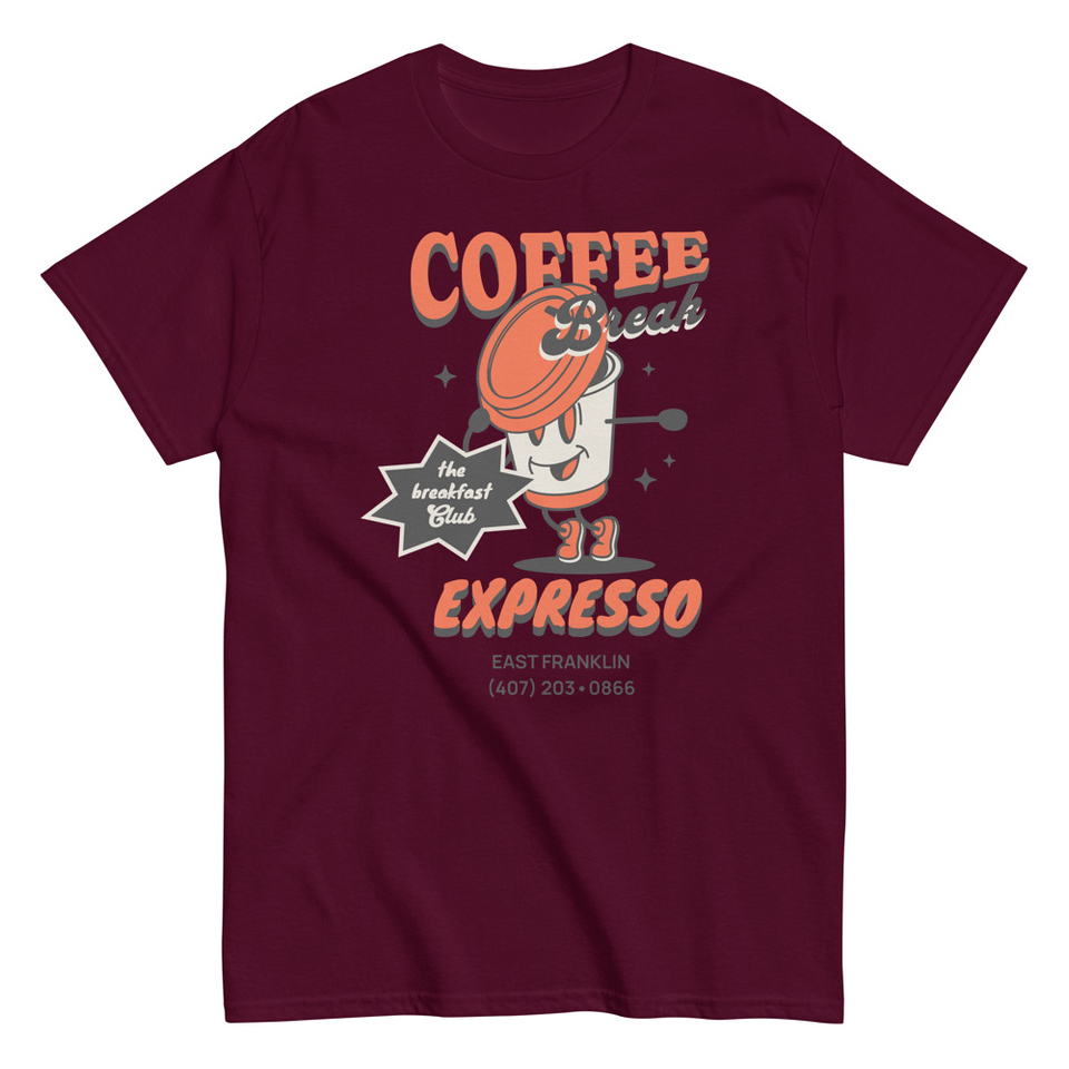 Coffee Break Cartoon Retro 90s  Unisex Classic Tee