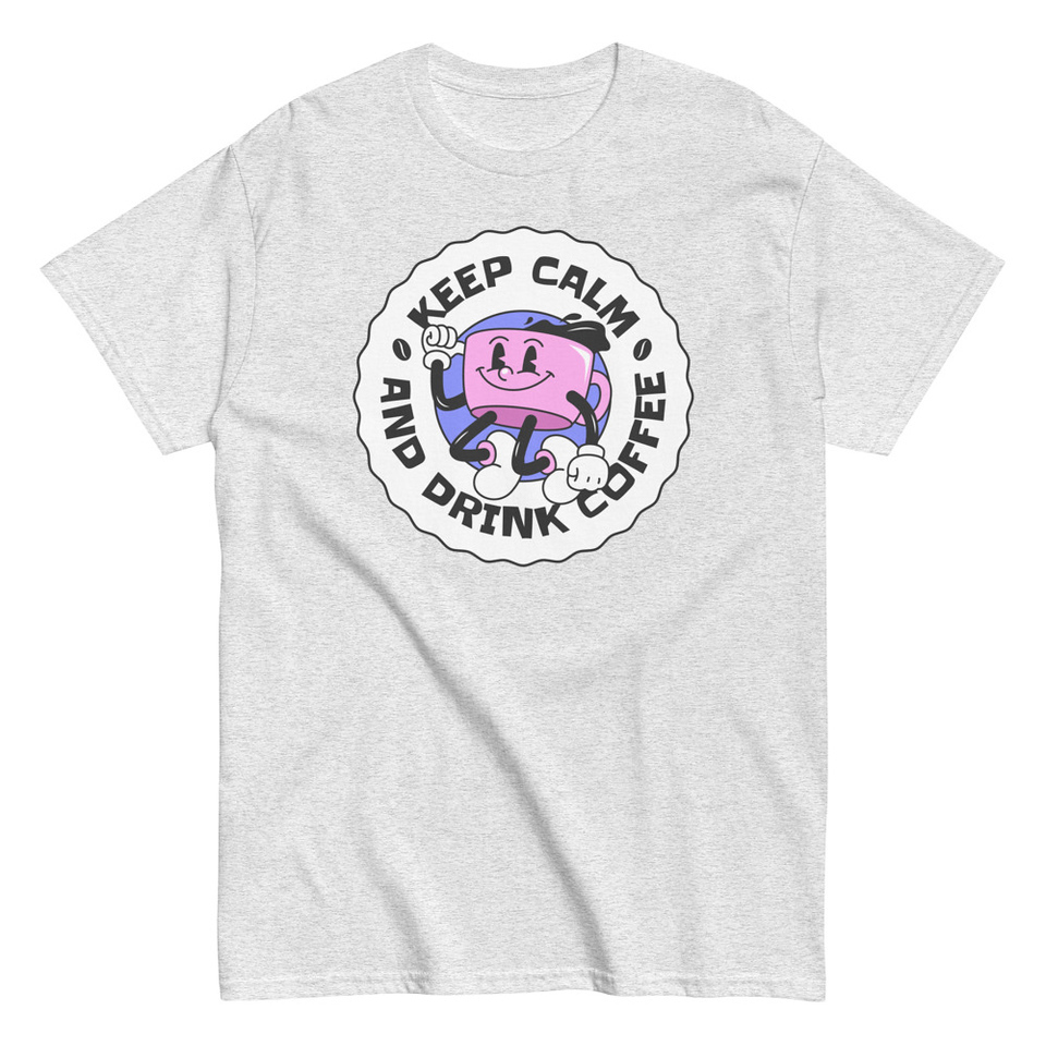 Colorful Fun Retro Style Coffee Quote Unisex Classic Tee