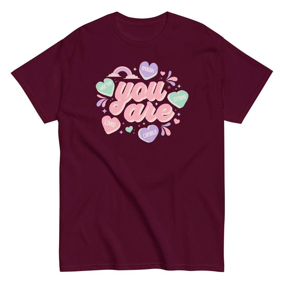 Colorful Self Love Affirmation - Heart Unisex Classic Tee