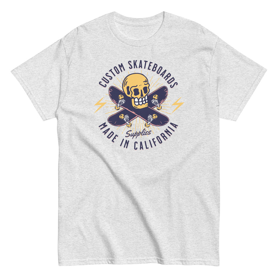 Custom Skateboards - Skull Unisex Classic Tee