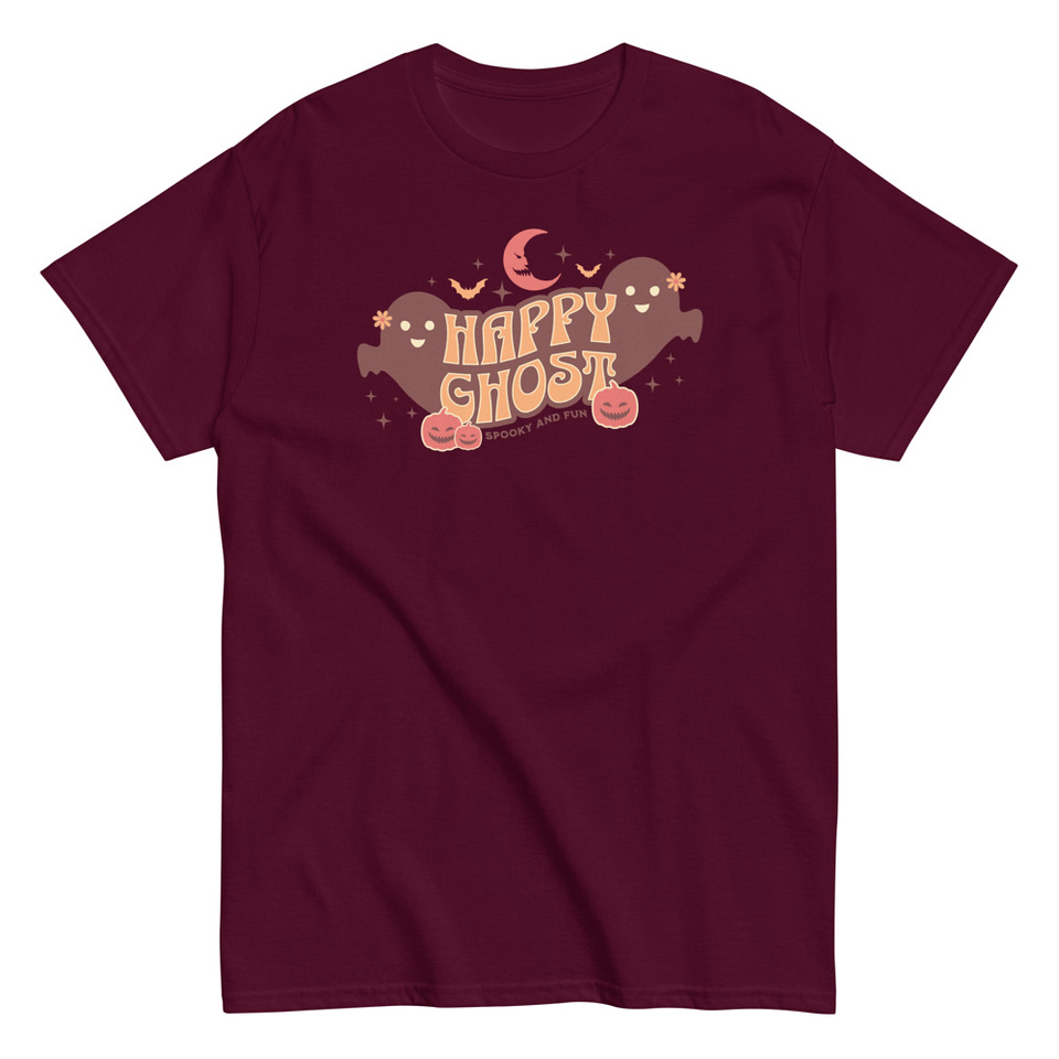 Cute Happy Ghost Unisex Classic Tee