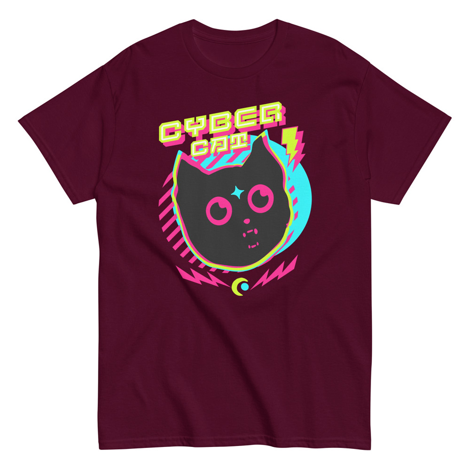 Cyber Cat - Neon Color Unisex Classic Tee