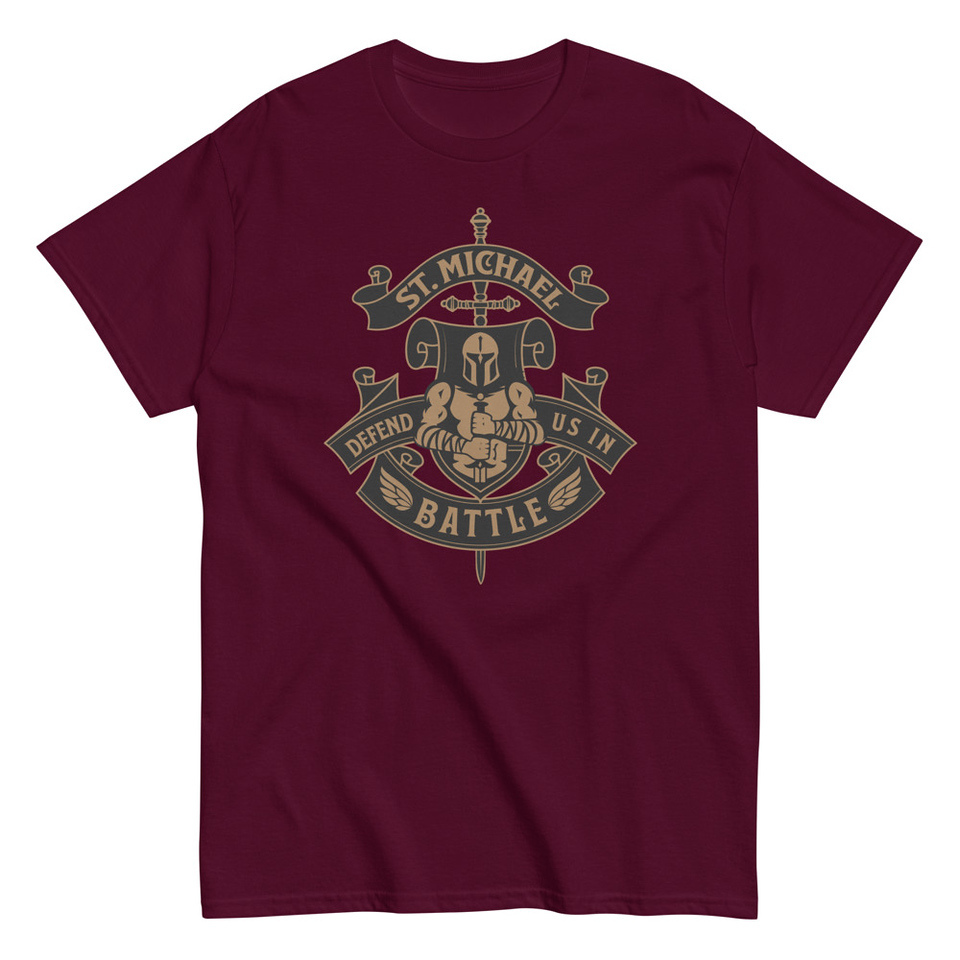 Defend us in battle - Knight with sword Unisex Classic Tee