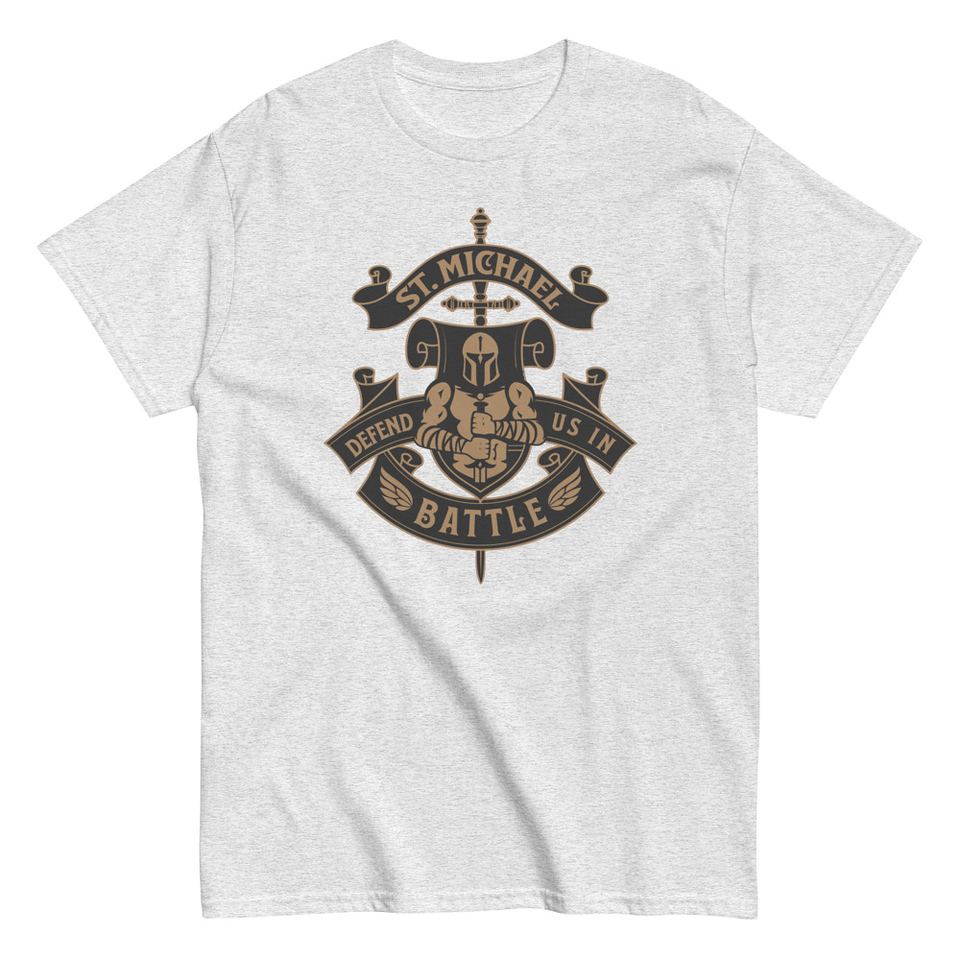 Defend us in battle - Knight with sword Unisex Classic Tee
