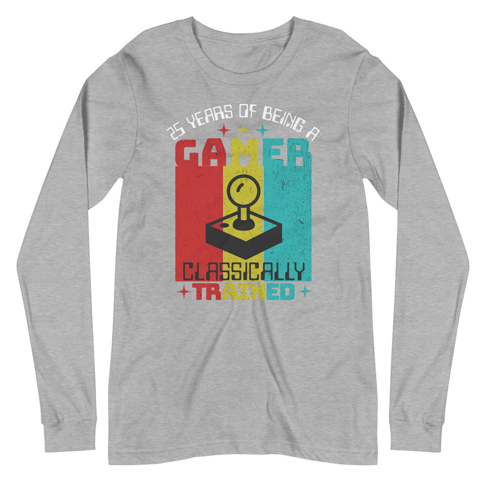 25 Years of Being A Gamer Unisex Long Sleeve Tee