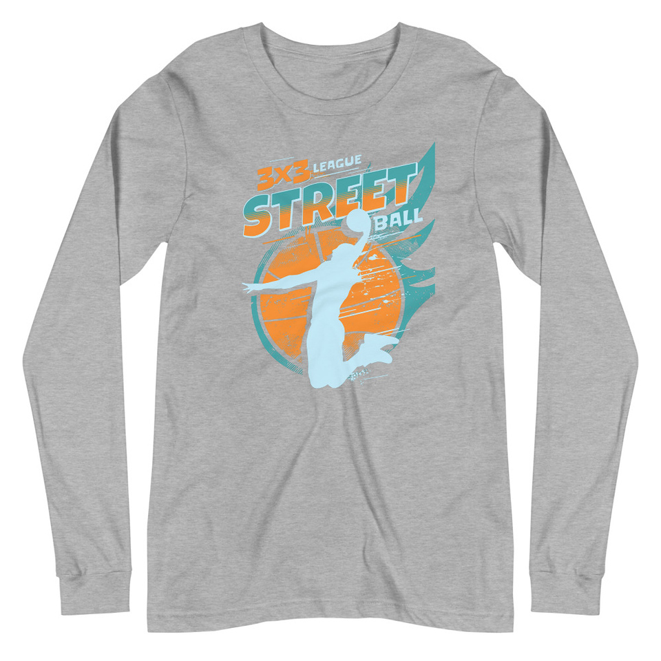 3x3 Basketball League Unisex Long Sleeve Tee