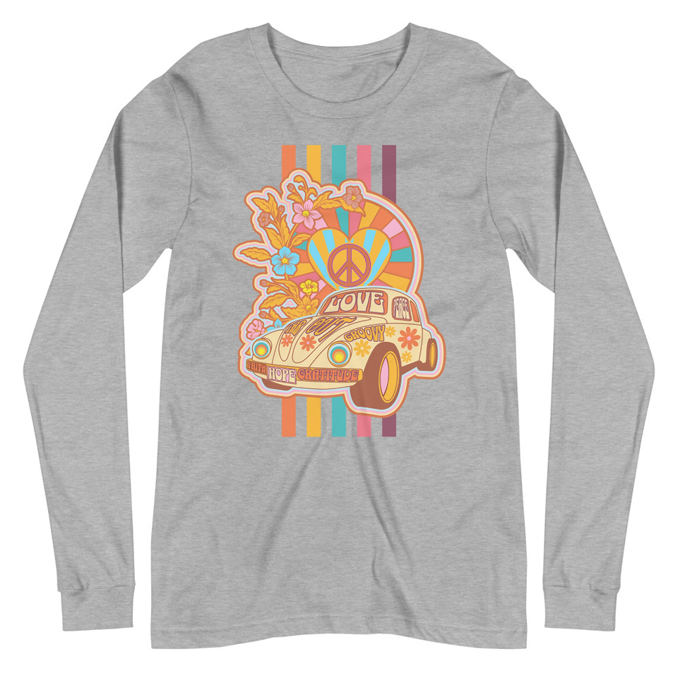60s flower power Unisex Long Sleeve Tee