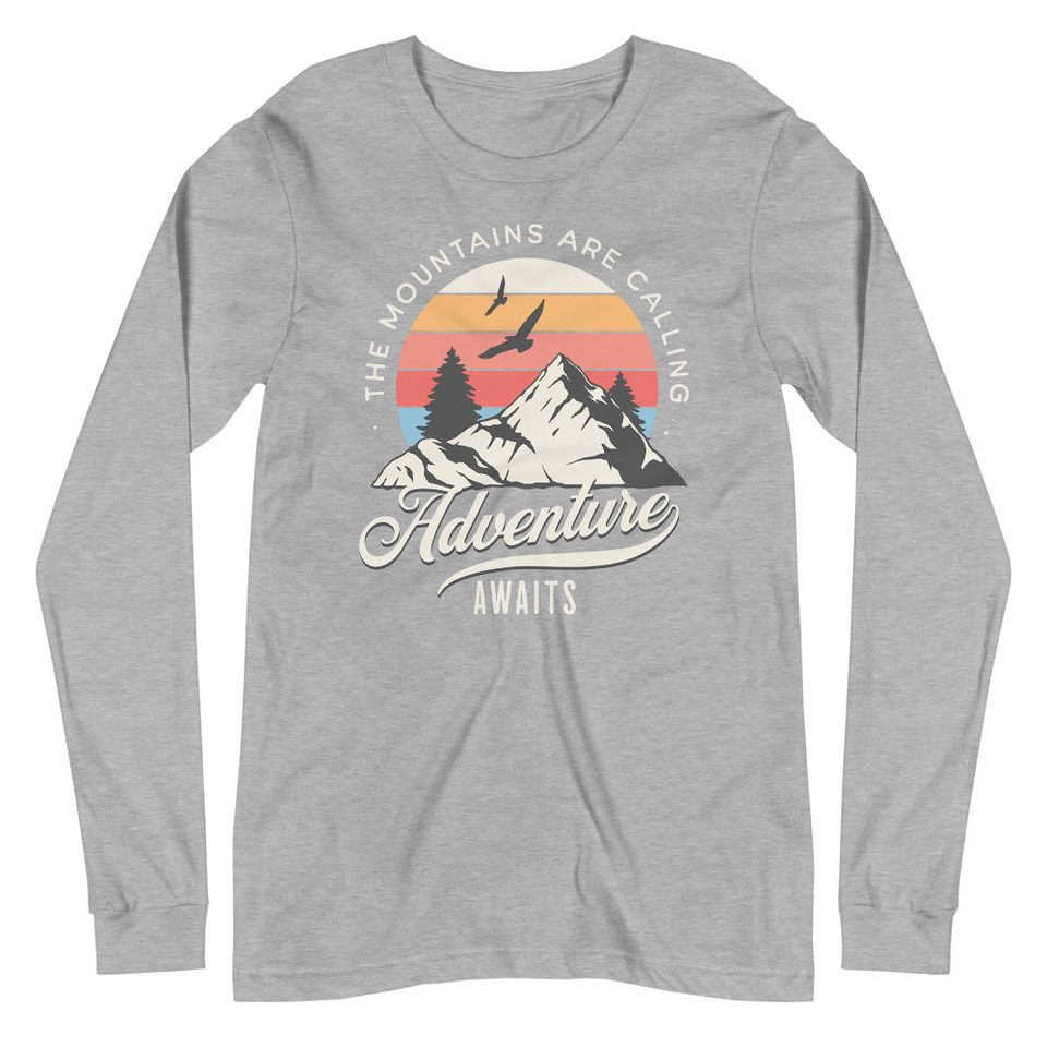 Adventure Await - Wilderness Camping Unisex Long Sleeve Tee