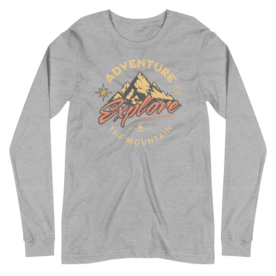 Adventure Explore The Mountain Unisex Long Sleeve Tee