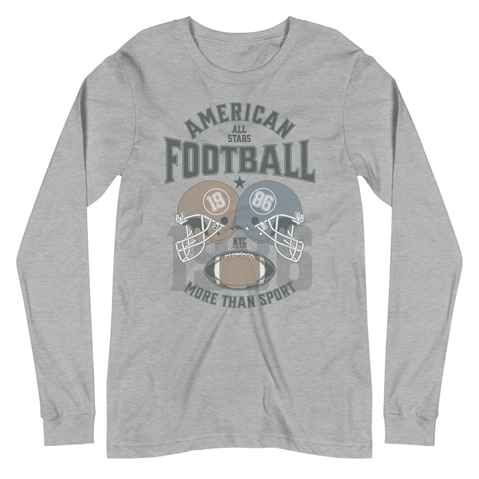 American All Star Football - Sports Helmet Unisex Long Sleeve Tee