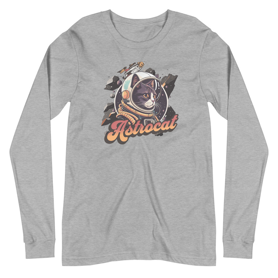 Astrocat - Retro graphic Unisex Long Sleeve Tee