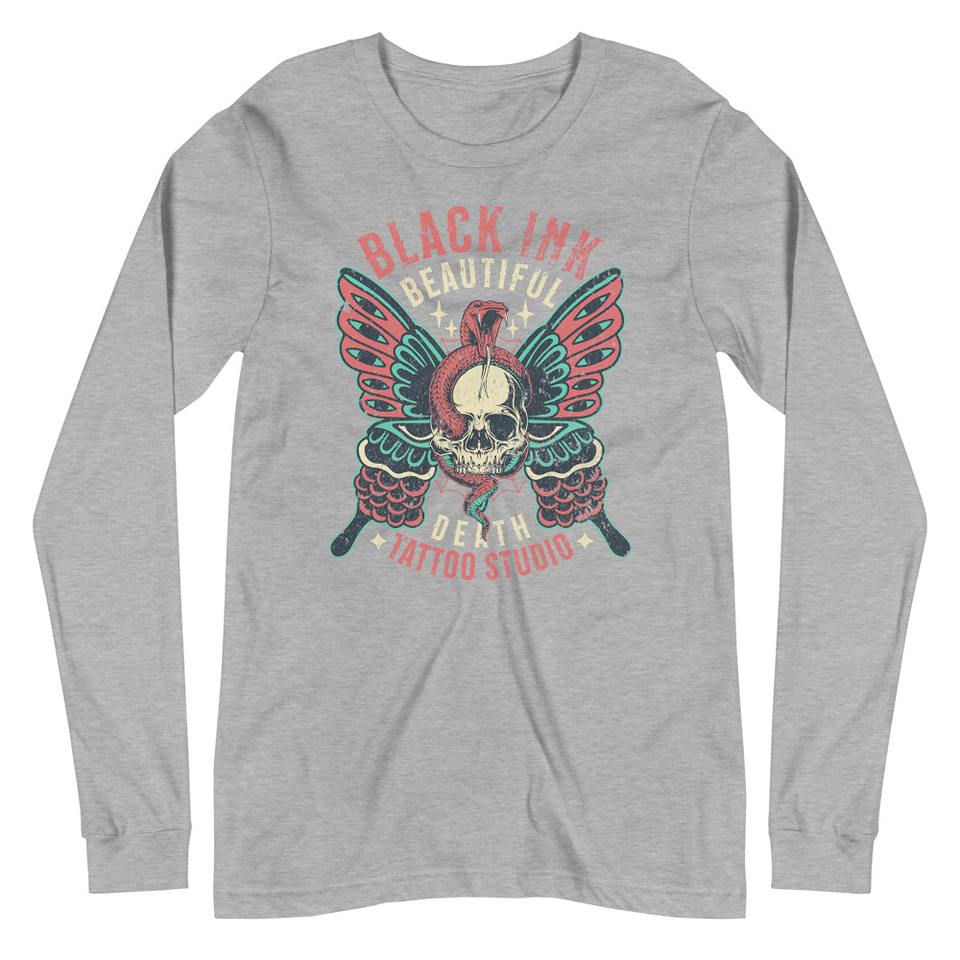 BLACK INK TATTOO Unisex Long Sleeve Tee